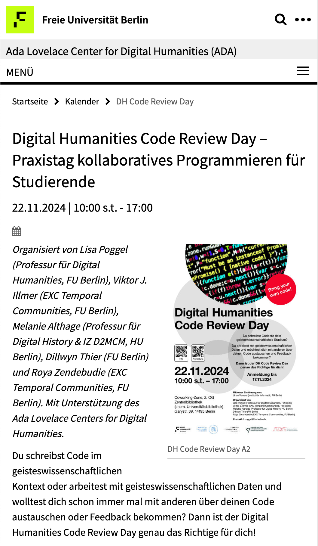 FU DH Code Review Day